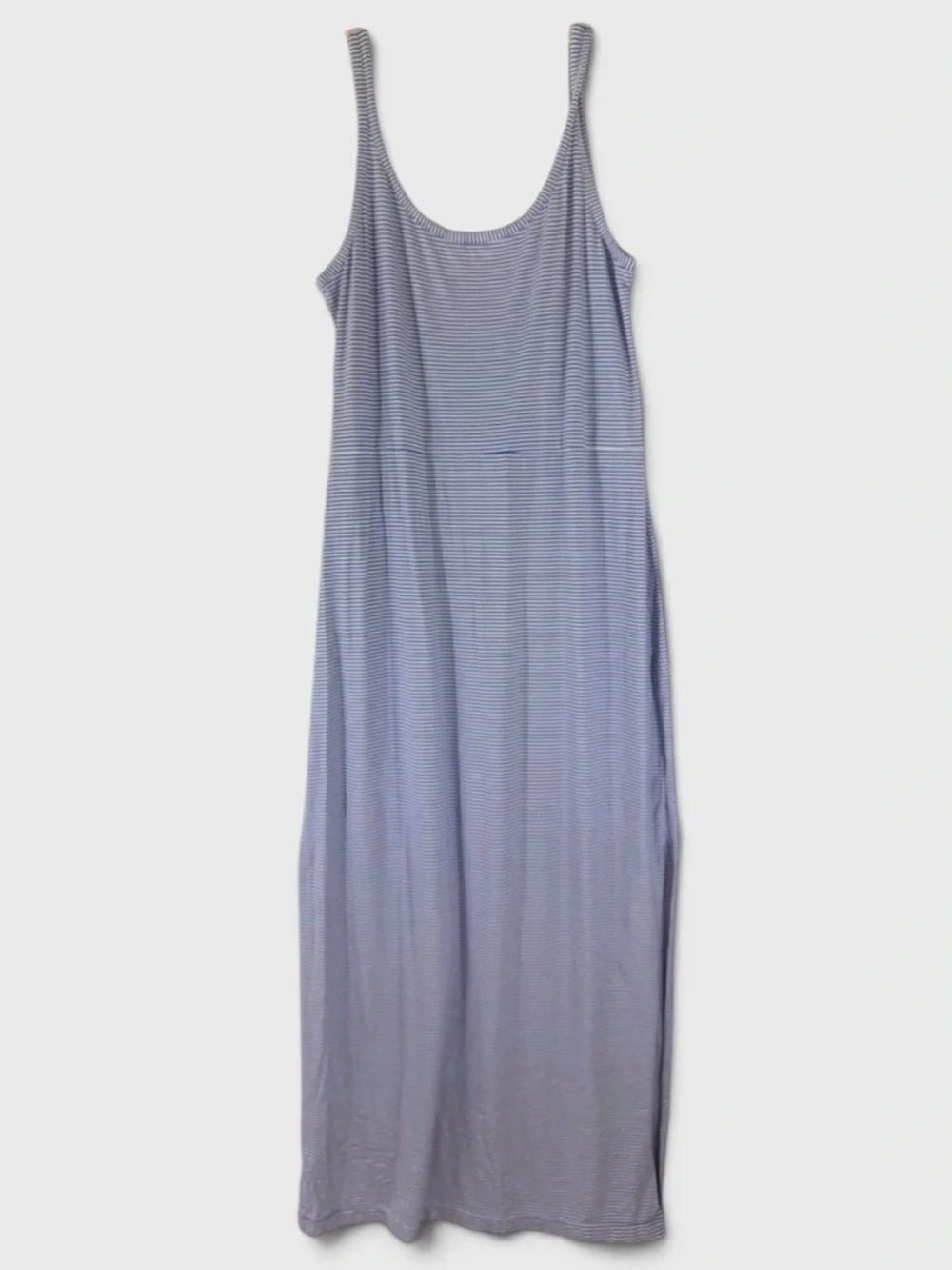 725 10/$50🏄🏻‍♀️ Gap Maxi Striped Blue Sundress with Side Slit